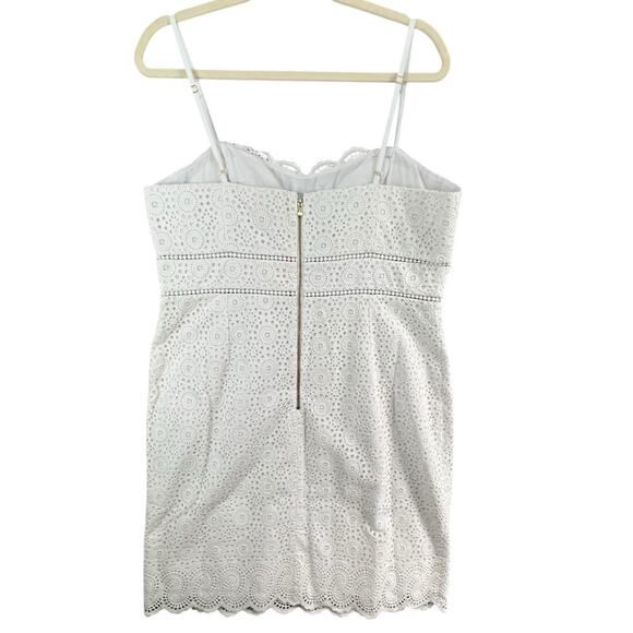 Lilly Pulitzer Dress Womens 16 White Jaida Sand Dollar Eyelet Scallop Hem NWT - Picture 5 of 16